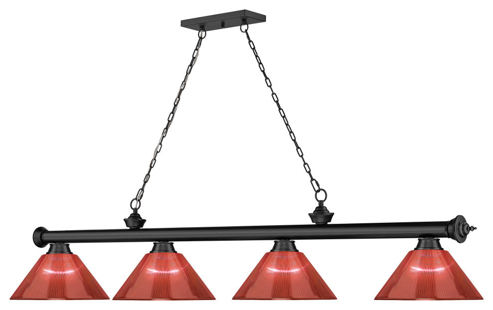 Zlite 2306-4MB-ARBG 4-Light Billiard, Burgundy