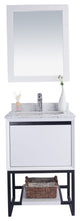 Alto 24" White Cabinet With White Carrara Marble Countertop