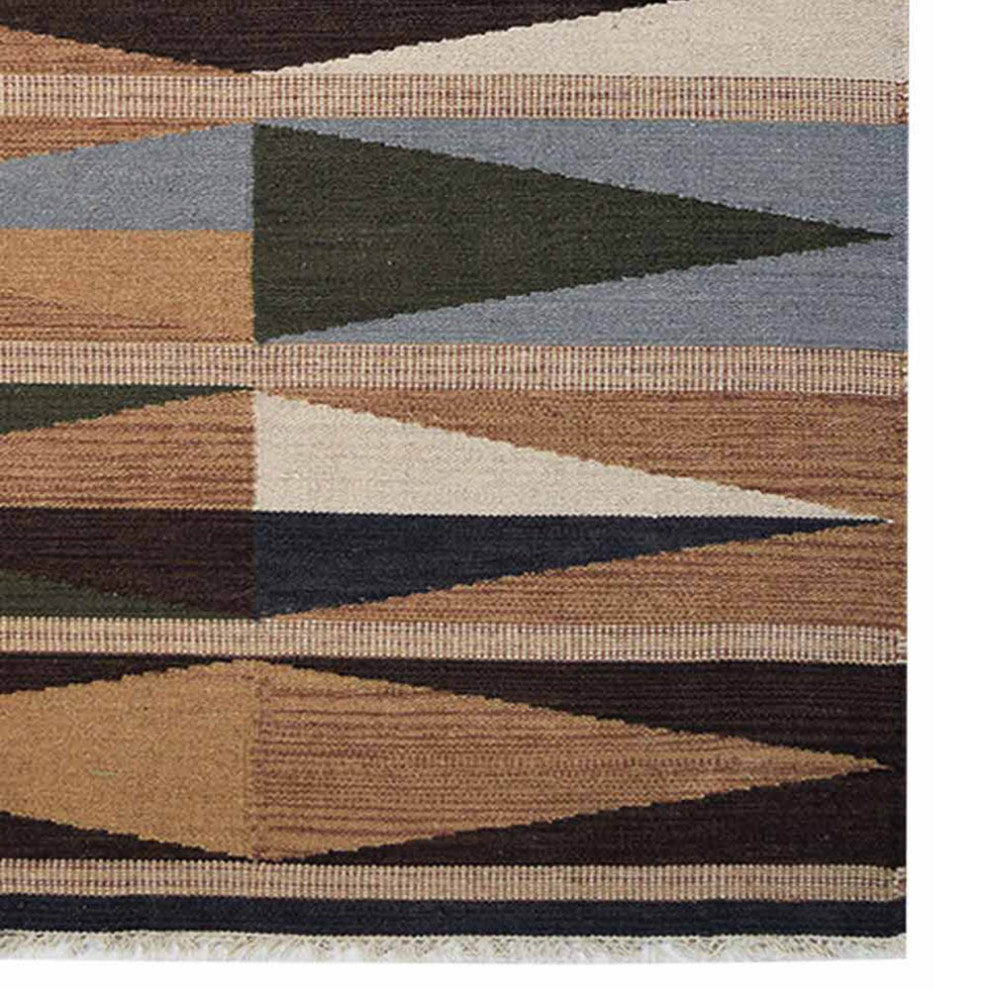 HAND WOVEN FLAT WEAVE KILIM WOOL ECO-FRIENDLY AREA RUGS-Contemporary,Multicolor