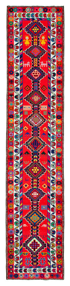Rug N Carpet - Handmade Oriental 2' 9" x 12' 8" One-of-a-Kind Runner Rug