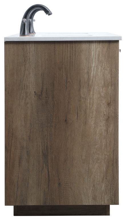Bethany 60" Double Bathroom Vanity, Natural Oak