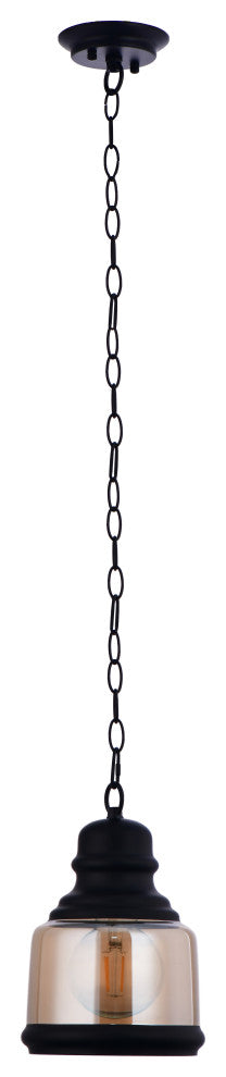 Lazzur Sarthe 1 Light 6" Matte Black Pendant