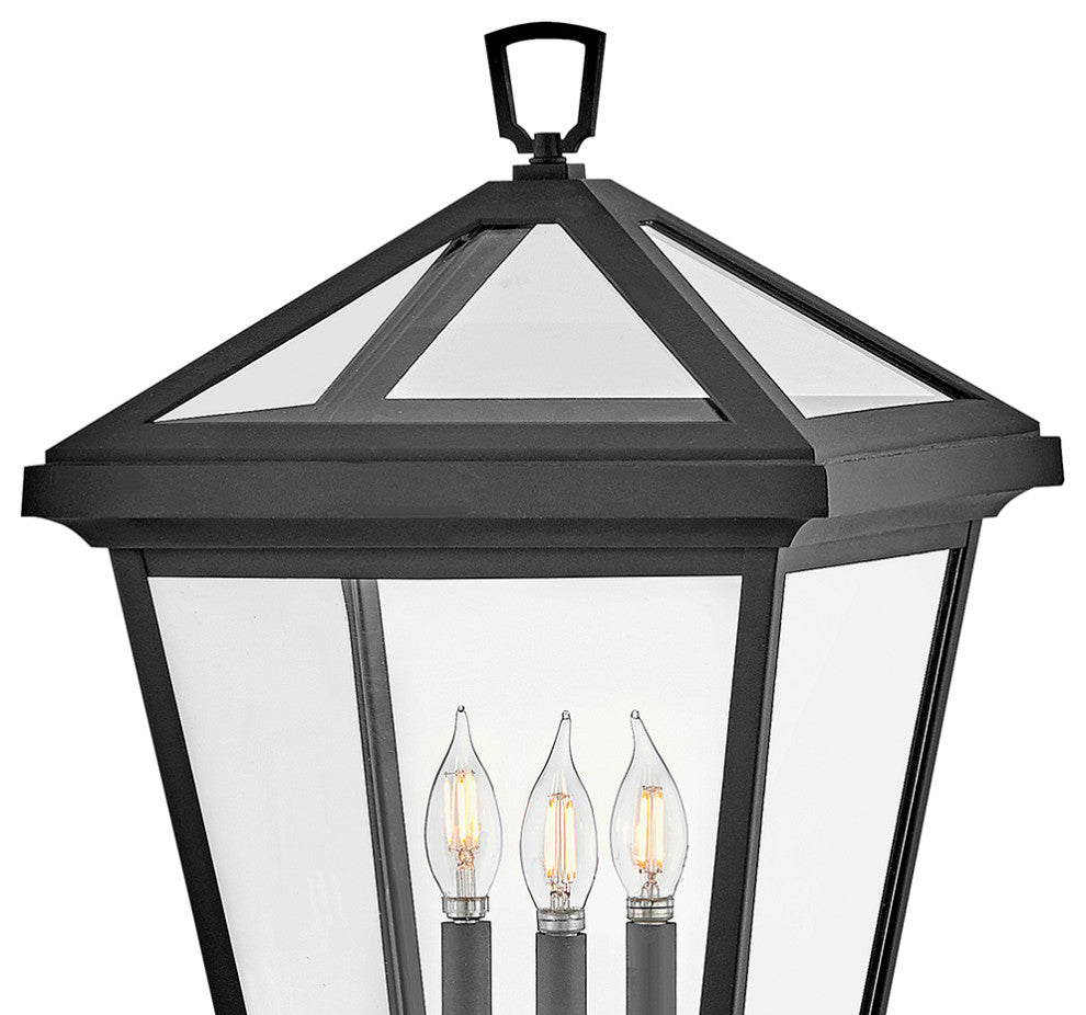 Hinkley Alford Place 26" Lg Post Top / Pier Mount Lantern, Museum Black
