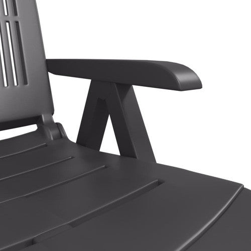 vidaXL Sun Lounger Patio Furniture Outdoor Lounge Chair Anthracite Plastic