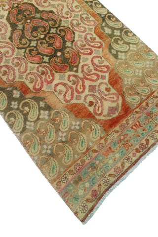 Fine Vintage Distressed Bliss Rust/Charcoal Runner, 2'9 x 10'5