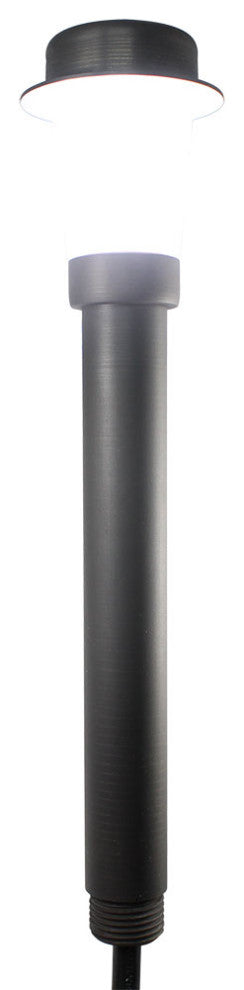 6 Piece Mini Bollard Outdoor LED Area Light Kit, Frosted Diffuser, Gun Metal