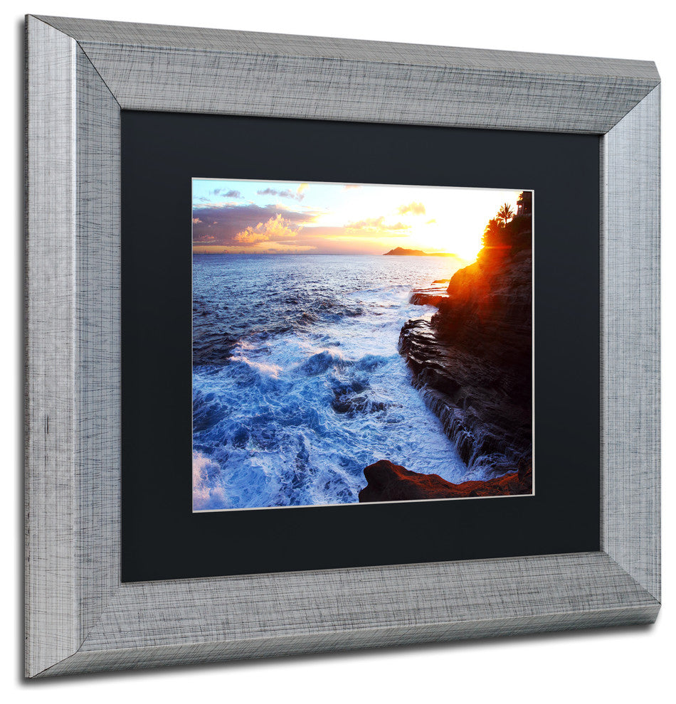 Jason Shaffer 'Hawaii 4' Matted Framed Art, Silver Frame, Black Mat, 14x11