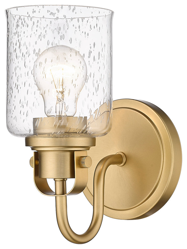 Zlite 340-1S-HG 1-Light Wall Sconce, Clear Seeded
