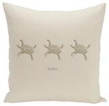 Polyester Decorative Pillow, Tortues, 20"x20"