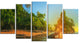 "Beautiful Thailand Tropical Beach" Landscape Wall Art Print, 5 Panels, 60"x32"