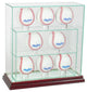 8 Upright Glass Display Case, Cherry
