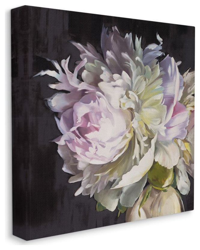 Organic Flower Petal Painting Abstract Floral Pink Cream,1pc, each 24 x 24