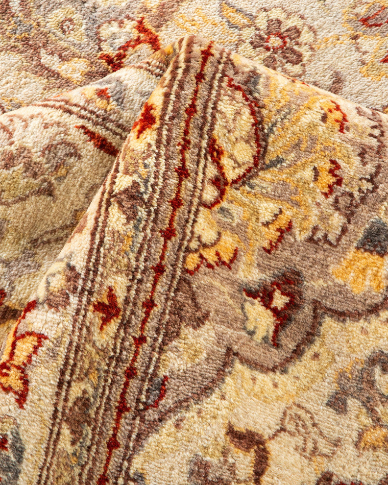 Kolar, One-of-a-Kind Hand-Knotted Area Rug Ivory, 9'1"x12'4"
