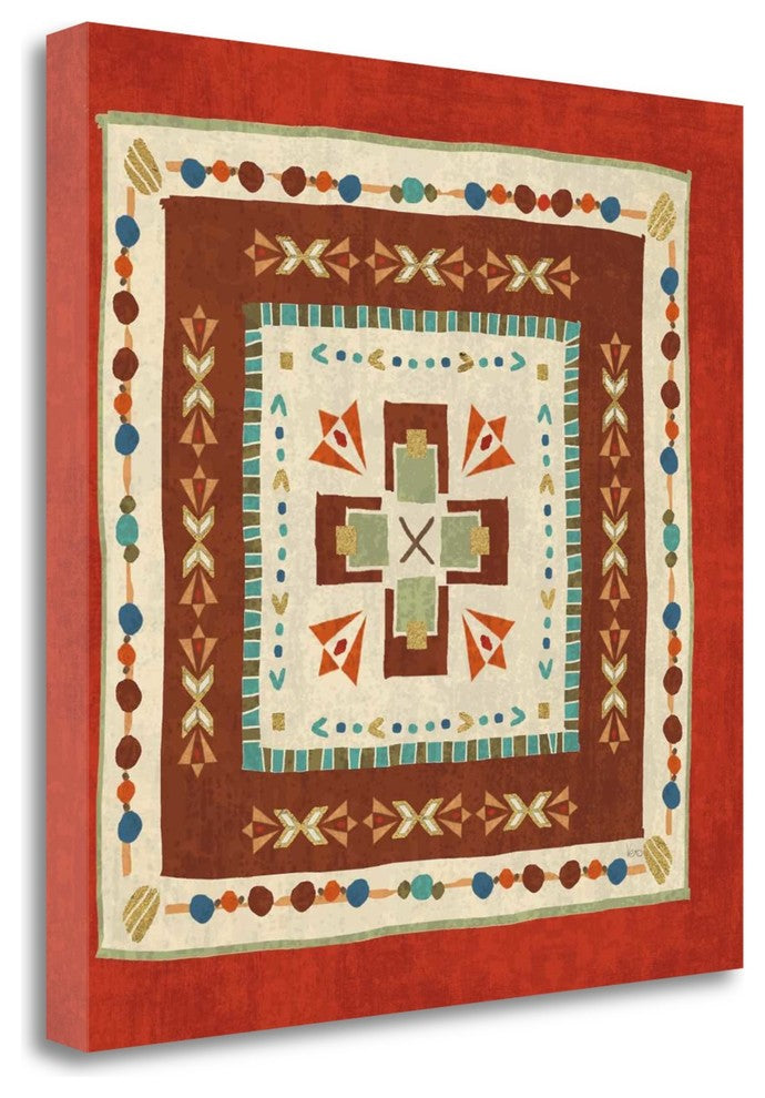 "Southwest At Heart Tile VI" By Veronique Charron, Giclee on Gallery Wrap Canvas