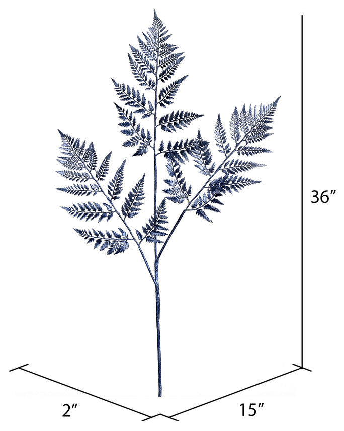 Vickerman Rx192902 42" Blue Shiny Fern Artificial Christmas Spray