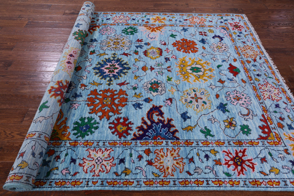 6' 3" X 9' 2" Turkish Oushak Handmade Wool Rug - Q13342