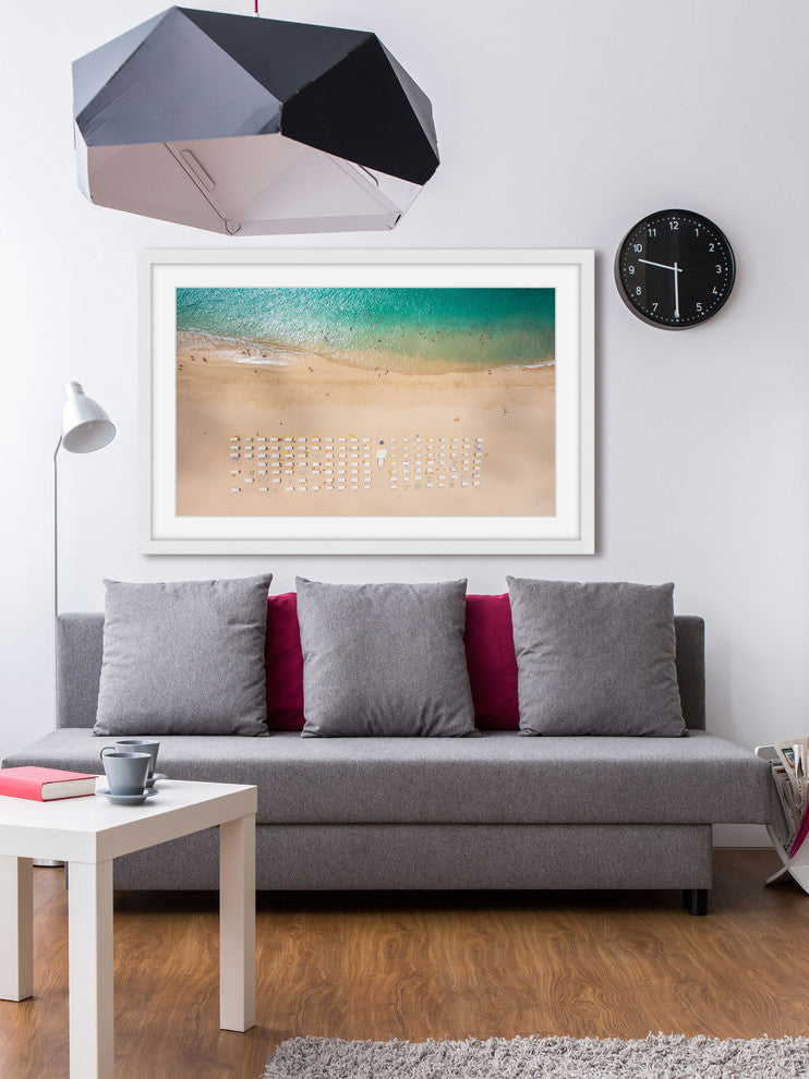 "Beach Goers" Framed Painting Print