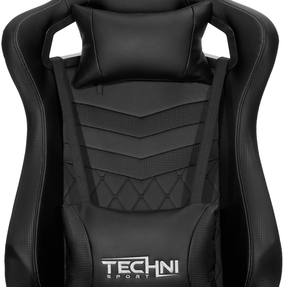 Ts-83 Ergonomic High Back Racer Style Gaming Chair, Black