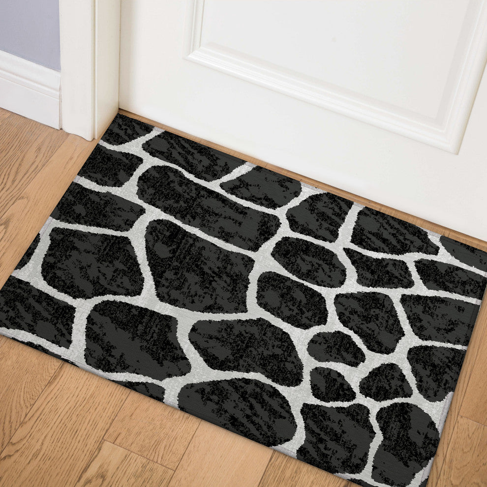 Indoor/Outdoor Mali ML4 Midnight Machine Washable 1'8" x 2'6" Rug