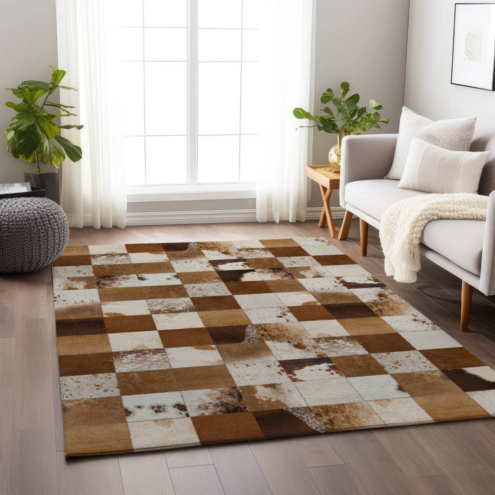 Addison Premium Washable Mayfield AMF105 Browns 3' x 5' Rug