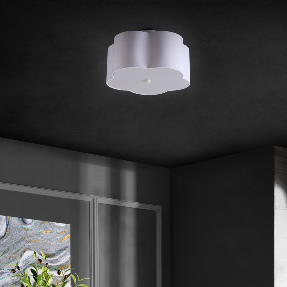 Safavieh Joeluna 3 Lt 16" Flush Mount, White