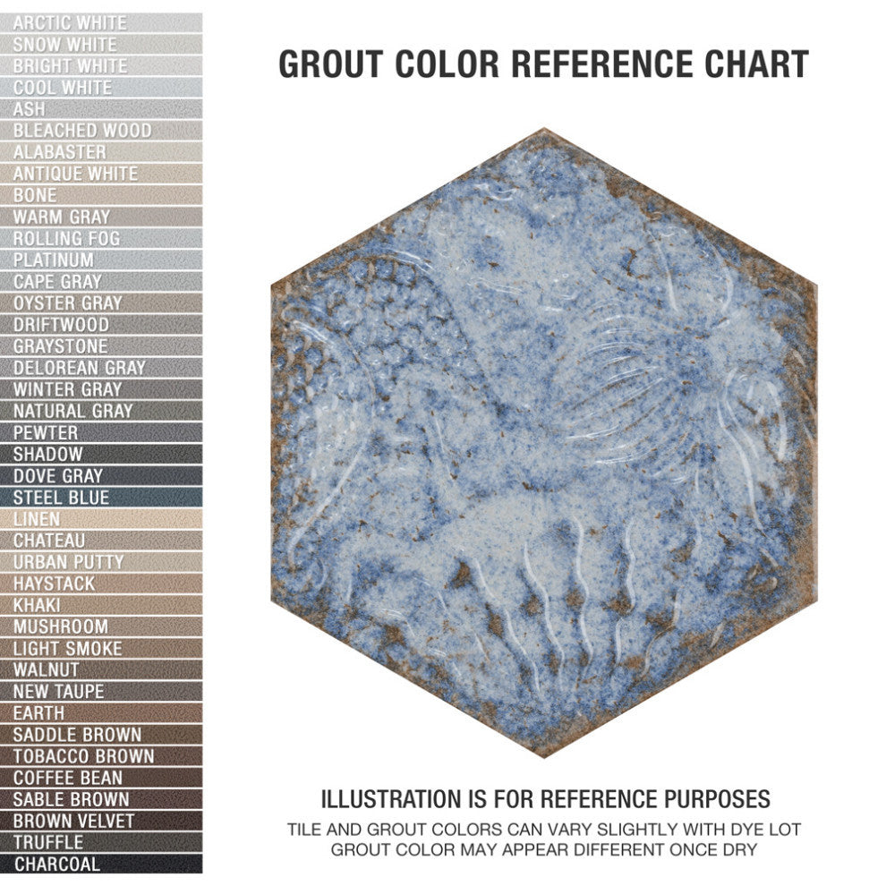 Gaudi React Hex Marina Porcelain Floor and Wall Tile
