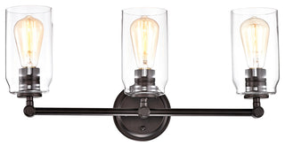 CHLOE Lighting Joyce Contemporary 3-Light Bath Vanity Fixture, Rubbed Bronze