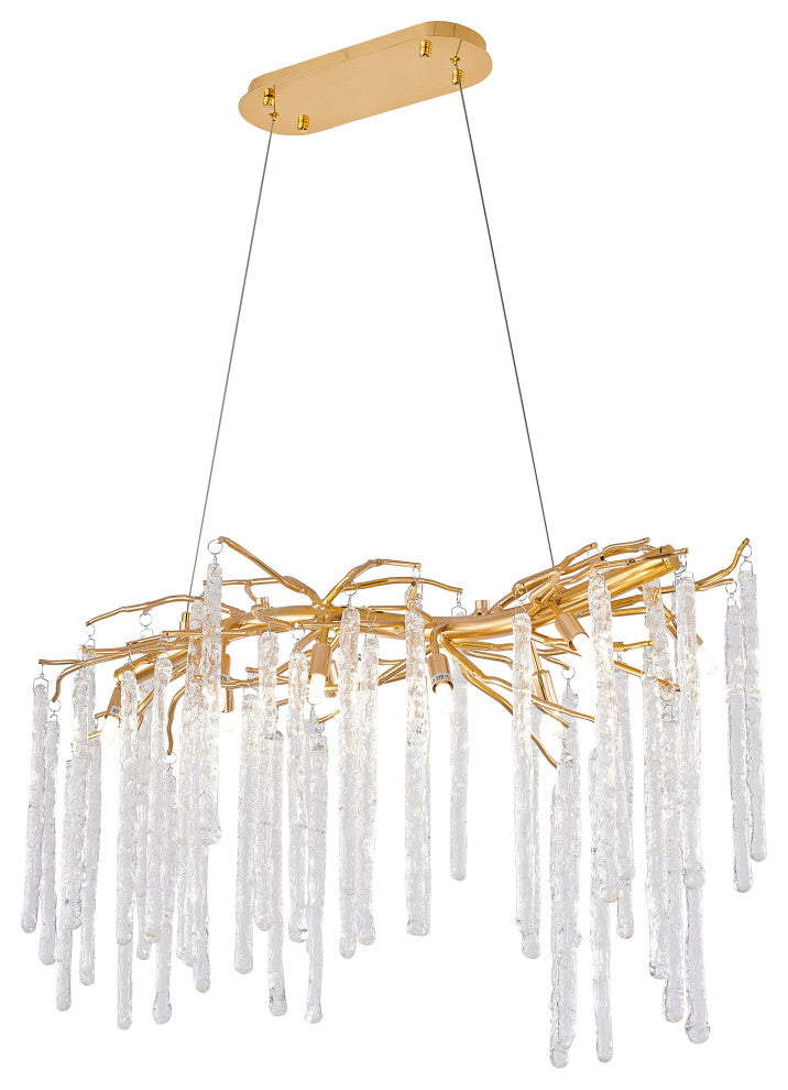 Bethel International CN11C36G 12 Light Chandelier, Gold