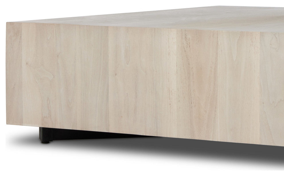 Hudson Large Square Coffee Table Ashen Walnut, Black Pine