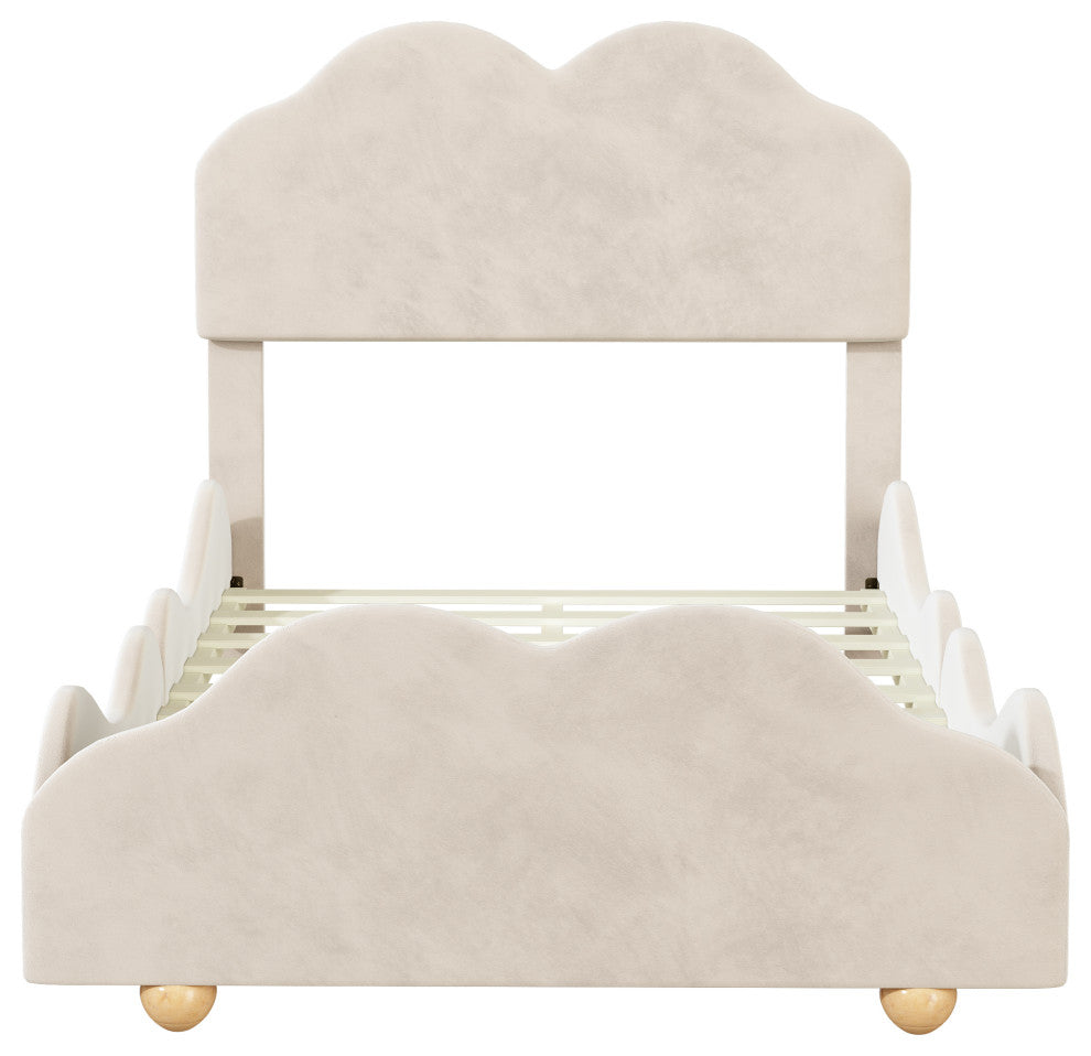Gewnee Twin Size Upholstered Platform Bed