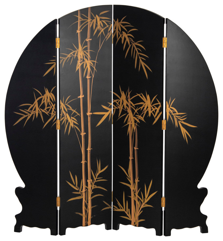 6' Tall Black Lacquer Round Room, Royal Ladies