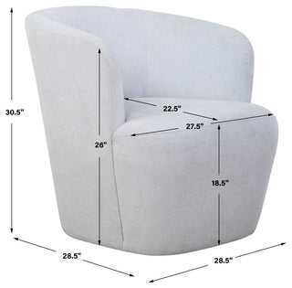 Uttermost Mist Barrel Swivel Chair