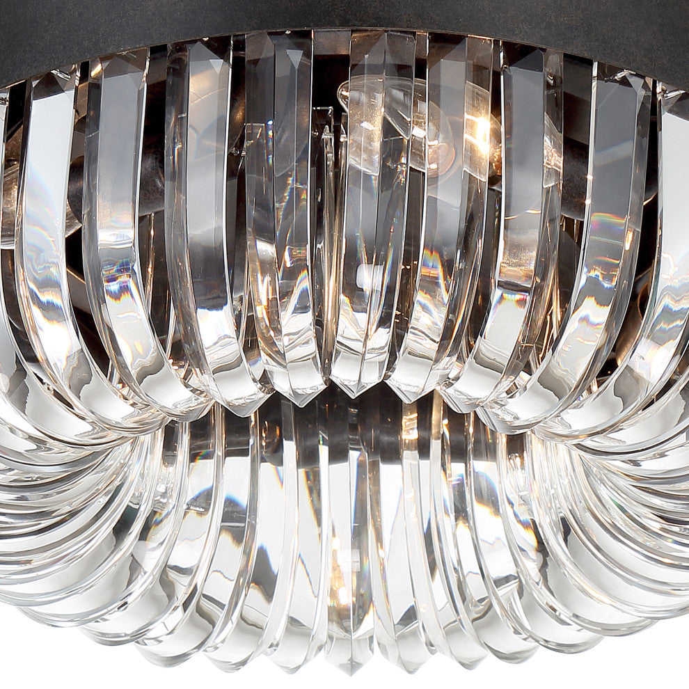 Crystorama ALI-B2005-CZ, 5-Light Ceiling Mount, Charcoal Bronze