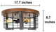 Wood Farmhouse Flush Mount Ceiling Light 2 light rust cage ceiling lamp