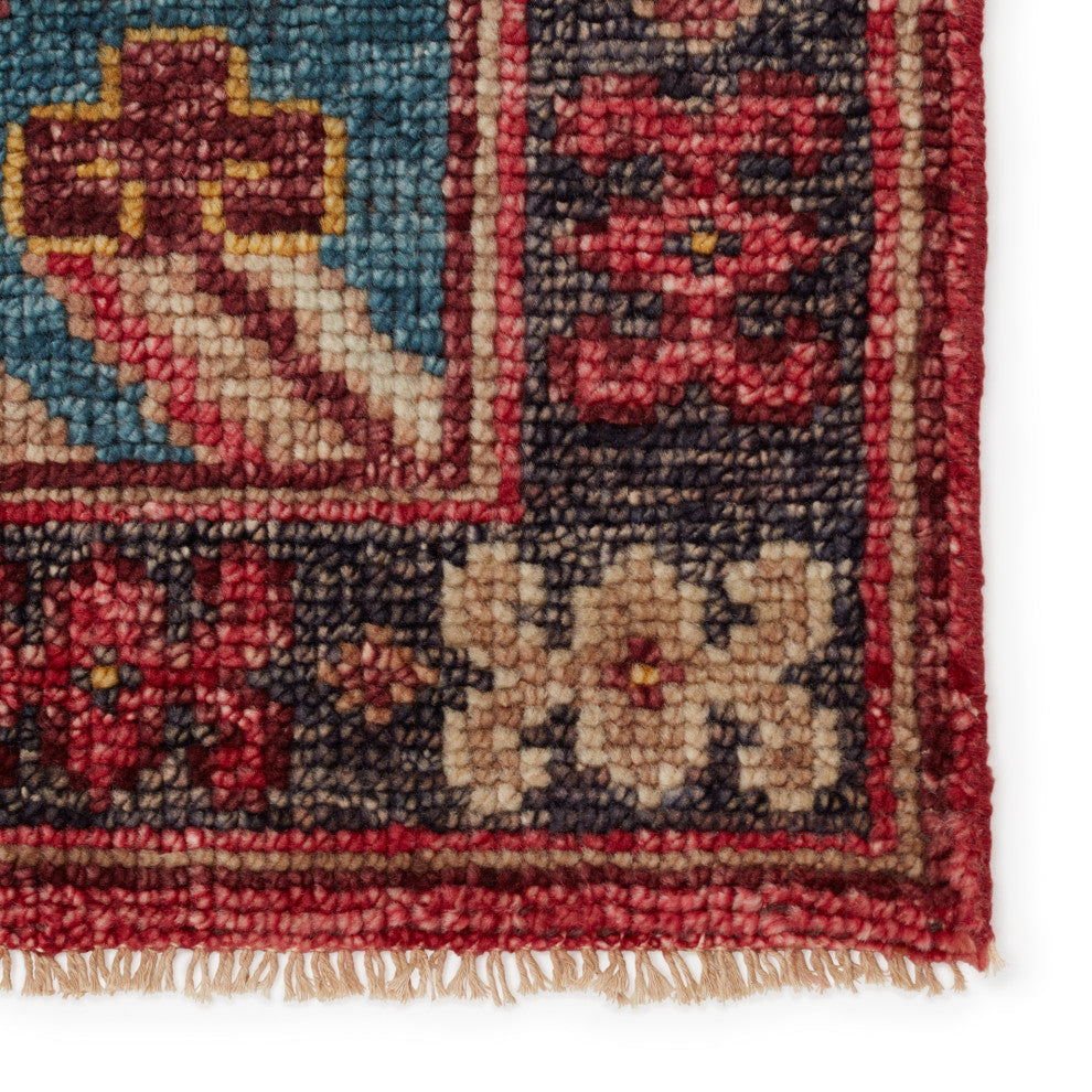 Jaipur Living Donte Hand-Knotted Oriental Red/ Blue Area Rug, 10'x14'