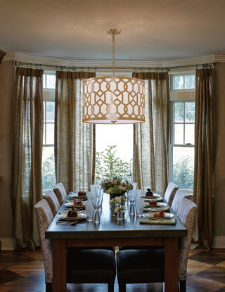 Libby Langdon for Crystorama Jennings 5 Light Aged Brass Chandelier