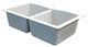 Transolid Aversa 33"x22" silQ Granite Drop-in Double Bowl Kitchen Sink, White