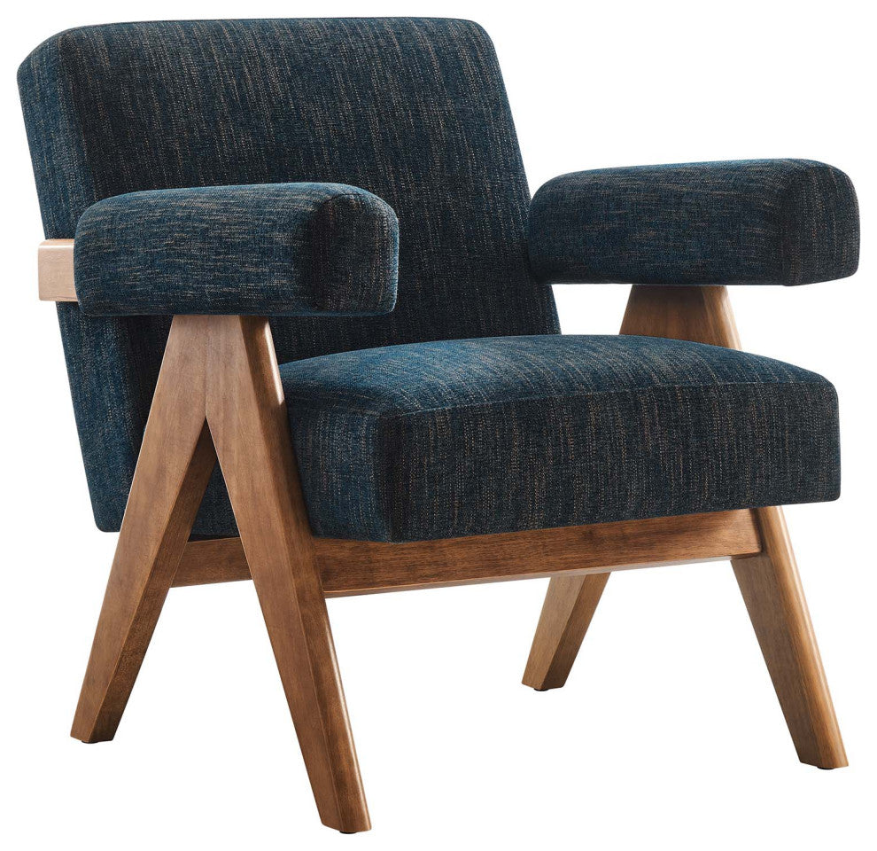 Lyra Fabric Armchair - Set of 2 - Azure Fabric