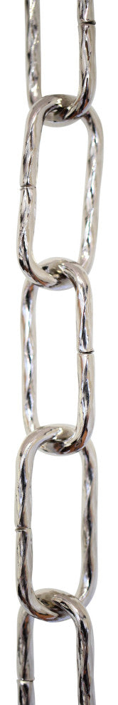 RCH Hardware Steel Standard Link Chandelier Chain, 98 Reel, Polished Nickel, U47