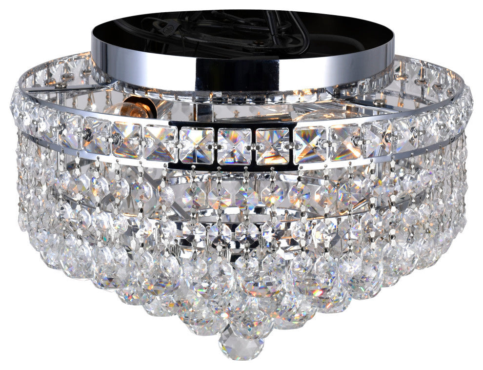 Luminous 4 Light Flush Mount With Chrome Finish