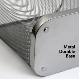 YBM Home Steel Mesh Rectangular Open Top Waste Basket Bin Trash Can 8x12x12"