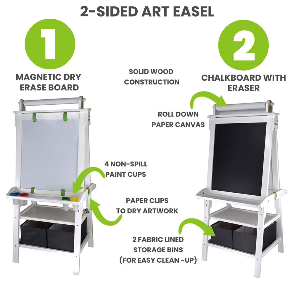 Little Partners Deluxe Learn and Play Art Center, Soft White