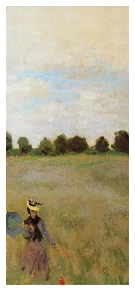 "Field Of Poppies (Les Coquelicots) 1873 (right)" Print by Claude Monet, 21"x46"