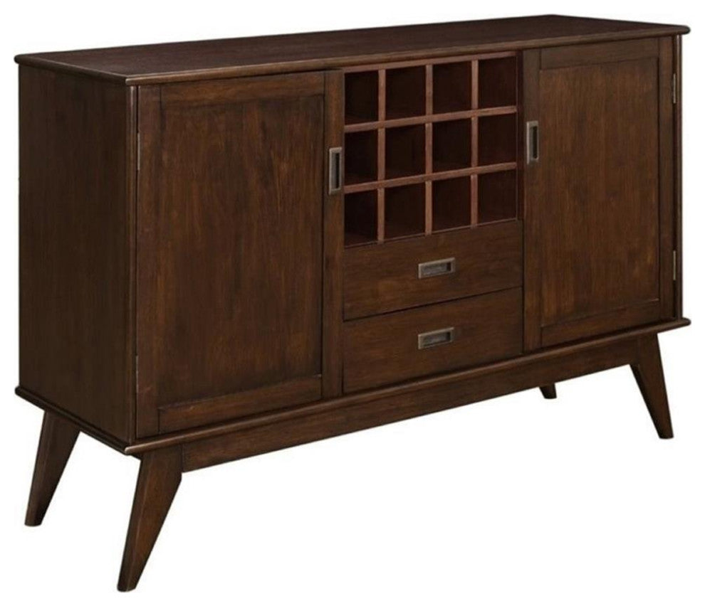 Atlin Designs Sideboard and Wine Rack in Auburn Brown