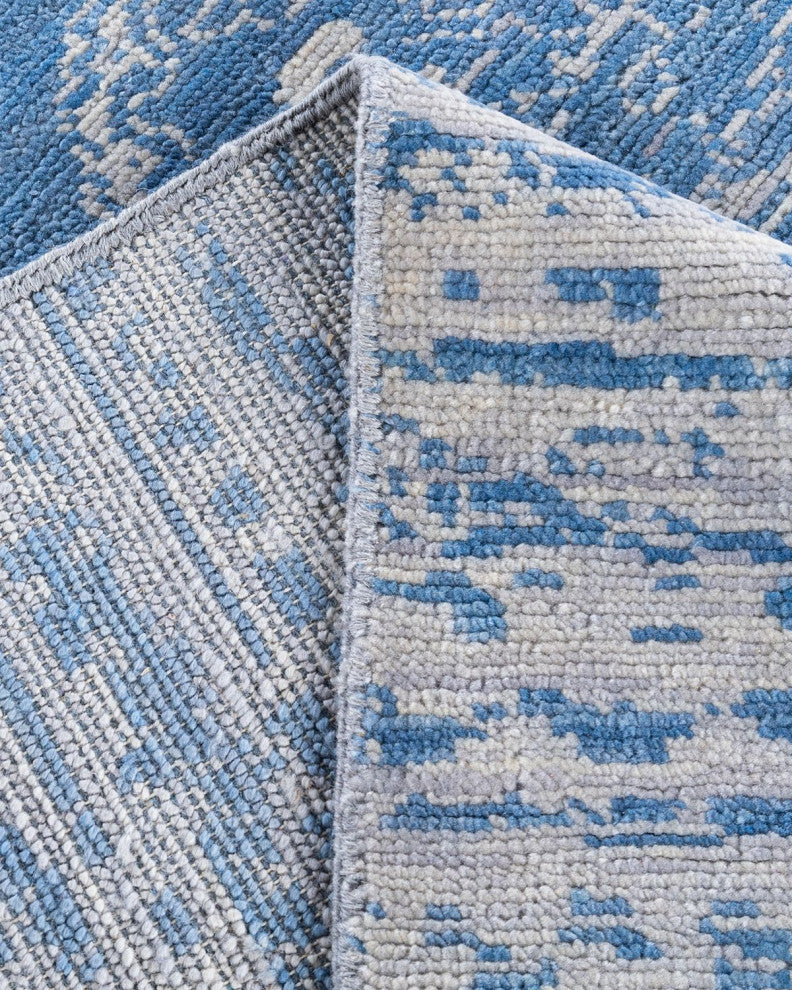 Modern One-of-a-Kind Handmade Area Rug Gray, 8' 1" x 10' 1"