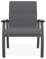 Belle Isle Sling Outdoor Dining Chair, Augustine Pewter/Graphite
