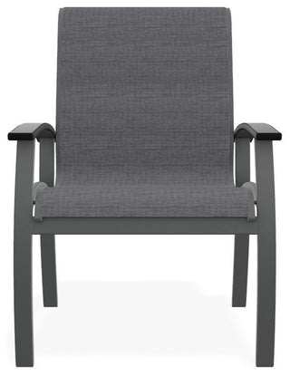 Belle Isle Sling Outdoor Dining Chair, Augustine Pewter/Graphite