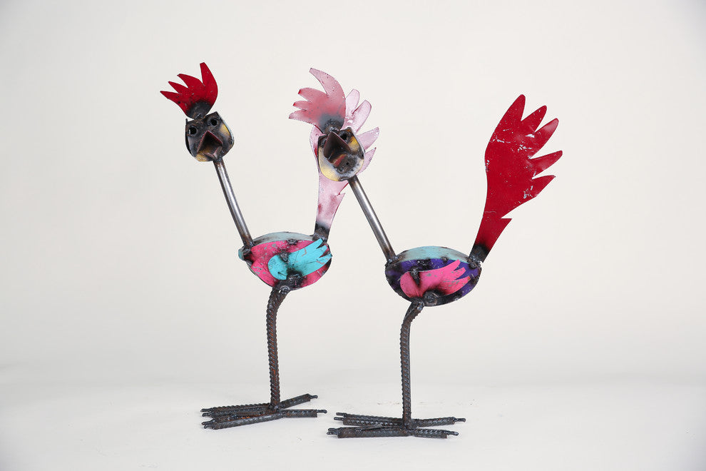 Garden Art, Colorful Metal Roadrunner