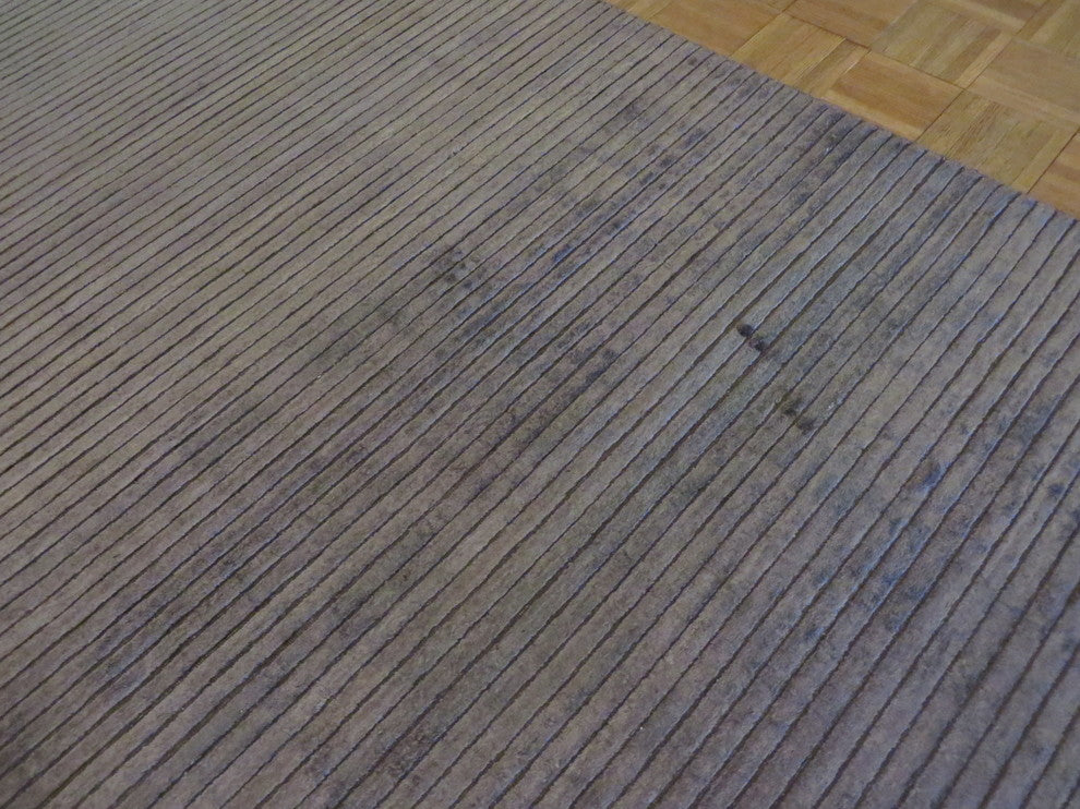 8"x10" Hand Loomed Brown Oriental Rug Bamboo Silk Modern