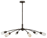 Fredrick Ramond Atera Large Single Tier Chandelier, Black Oxide